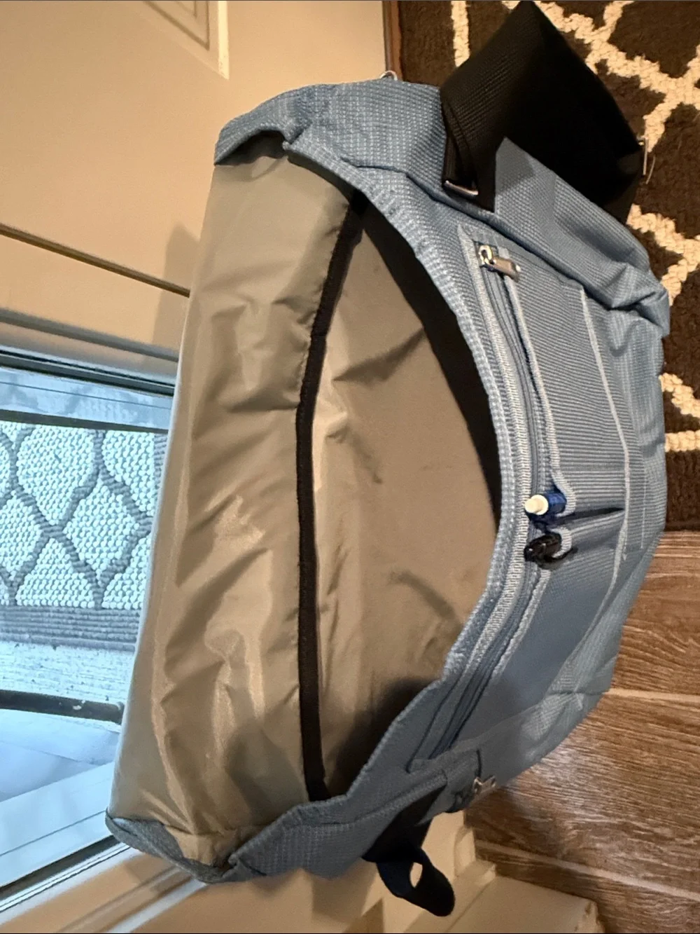Light blue Women's Laptop Messenger Bag with Adjustable Strap